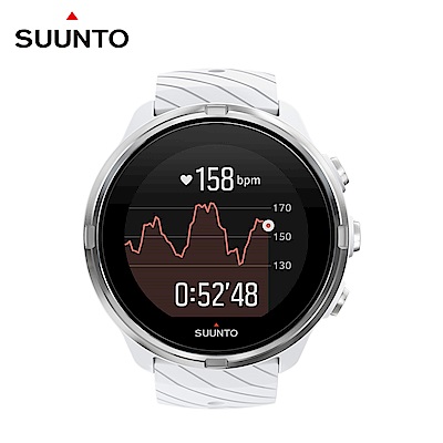 SUUNTO 9 堅固強勁 超長電池續航力的多項目運動GPS腕錶 (時尚白)