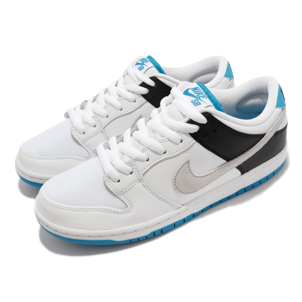 Nike 滑板鞋 SB Dunk Low PRO 運動 男鞋 氣墊 舒適避震 Laser Blue 穿搭 白灰 BQ6817-101