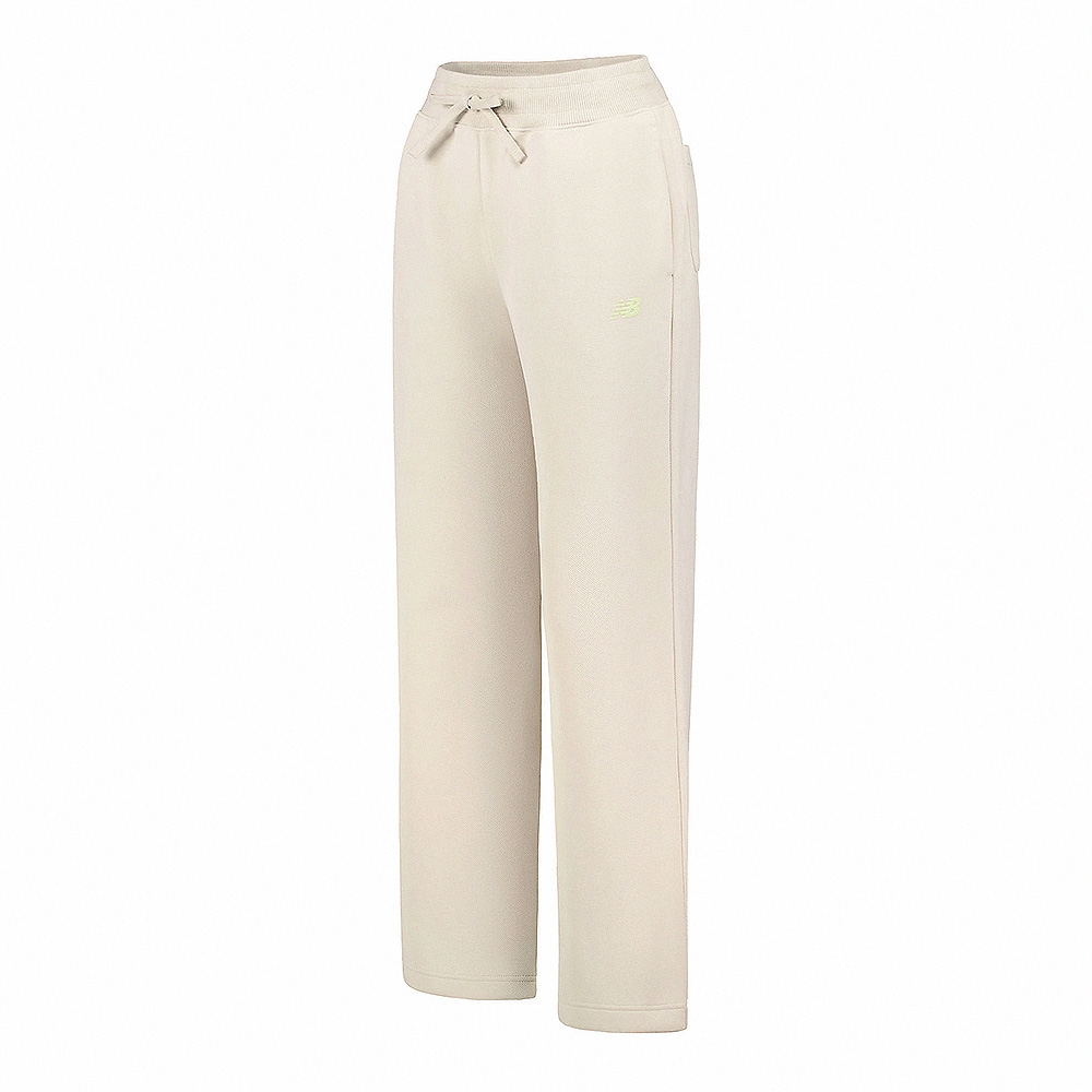 New Balance SDS 女款 米白色 小LOGO 刷毛 棉褲 撞色 縫線 腰抽繩 長褲 AWP41332TWF