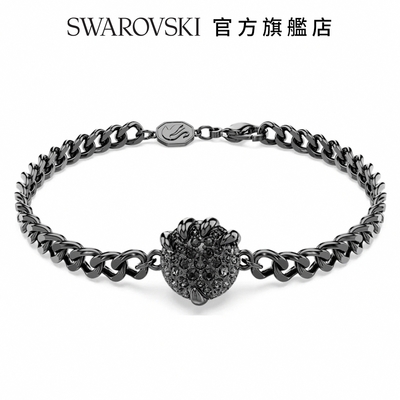 SWAROVSKI 施華洛世奇 Dragon & Phoenix 手鏈 龍爪, 黑色, 鍍黑鉻色