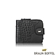 【BRAUN BUFFEL 德國小金牛】台灣總代理 佛洛 7卡拉鍊皮夾-黑色/BF501-338-BK product thumbnail 2