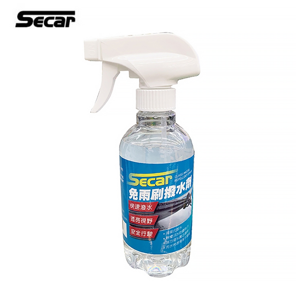 SECAR 免雨刷撥水劑 300ml 內附清潔海綿 纖維布