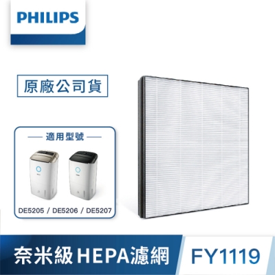 PHILIPS飛利浦 奈米級勁護濾網HEPA S1系列 FY1119 A19 適用：DE5205/DE5206/DE5207