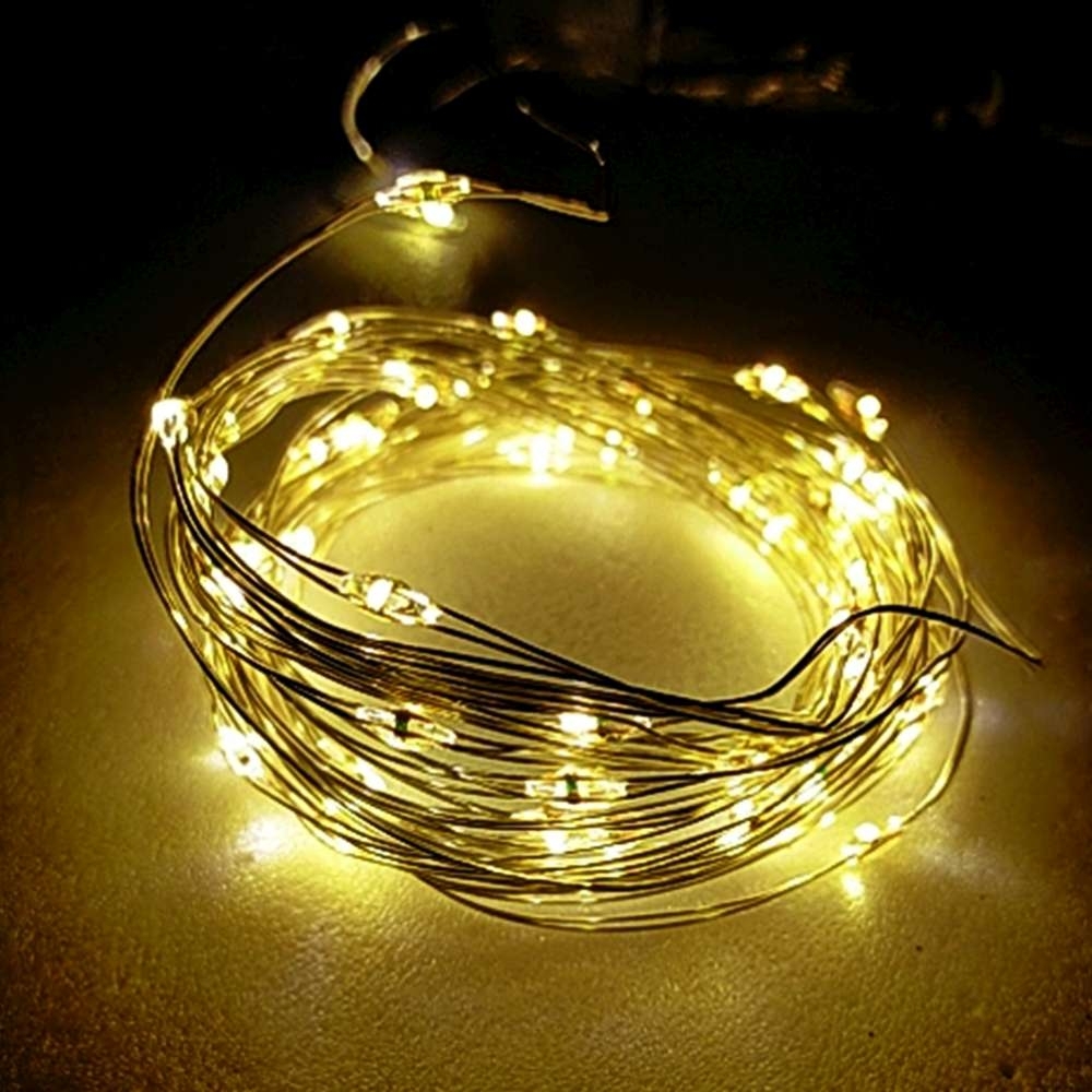 摩達客 50燈LED銅線燈串暖白光-USB電池盒兩用充電-浪漫星星燈聖誕燈串