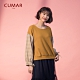 【CUMAR】舒適圓領拼接女長袖-上衣(二色) product thumbnail 1