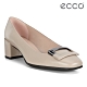 ECCO SHAPE 35 SQUARED 復古時尚方頭高跟鞋 女鞋-灰粉色 product thumbnail 1