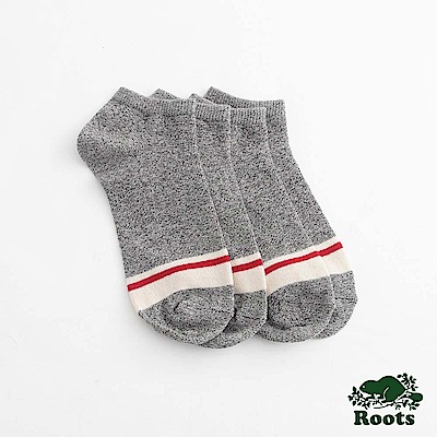 Roots配件- 經典彩色短襪 (男)-灰色