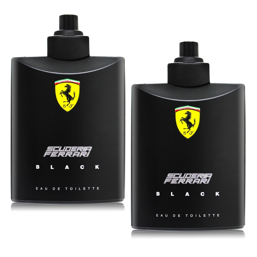 *Ferrari法拉利 Black黑色法拉利男性淡香水125mlX2-TESTER-國際航空版