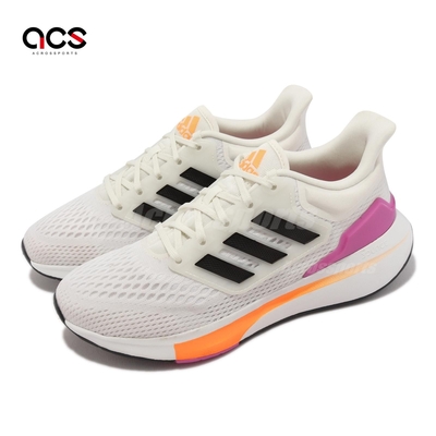 adidas 慢跑鞋 EQ21 Run 女鞋 白 橘 粉紅 基本款 環保再生材質 緩震 透氣 運動鞋 愛迪達 GY2208