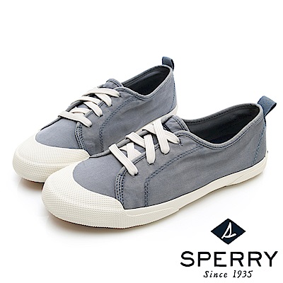 SPERRY 時尚簡約低筒帆布鞋(女)-灰色