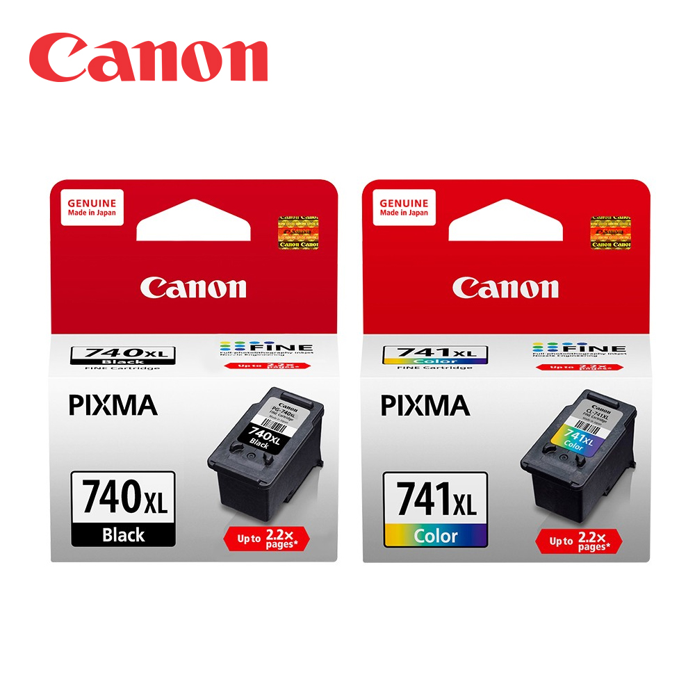 CANON PG-740XL + CL-741XL原廠高容量墨水匣組合(1黑1彩)