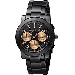 agnes b.都會迷幻時尚計時腕錶 (VD53-KP30K  BT3031X1