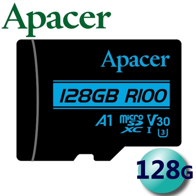 Apacer 宇瞻 128G 100MB/s microSDXC A1 U3 V30記憶卡