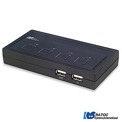 日本RATOC 4-Port VGA USB電腦KVM切換器 (REX-430U)