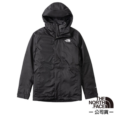 The North Face 男 3合1_防水透氣外套.風雨衣_黑