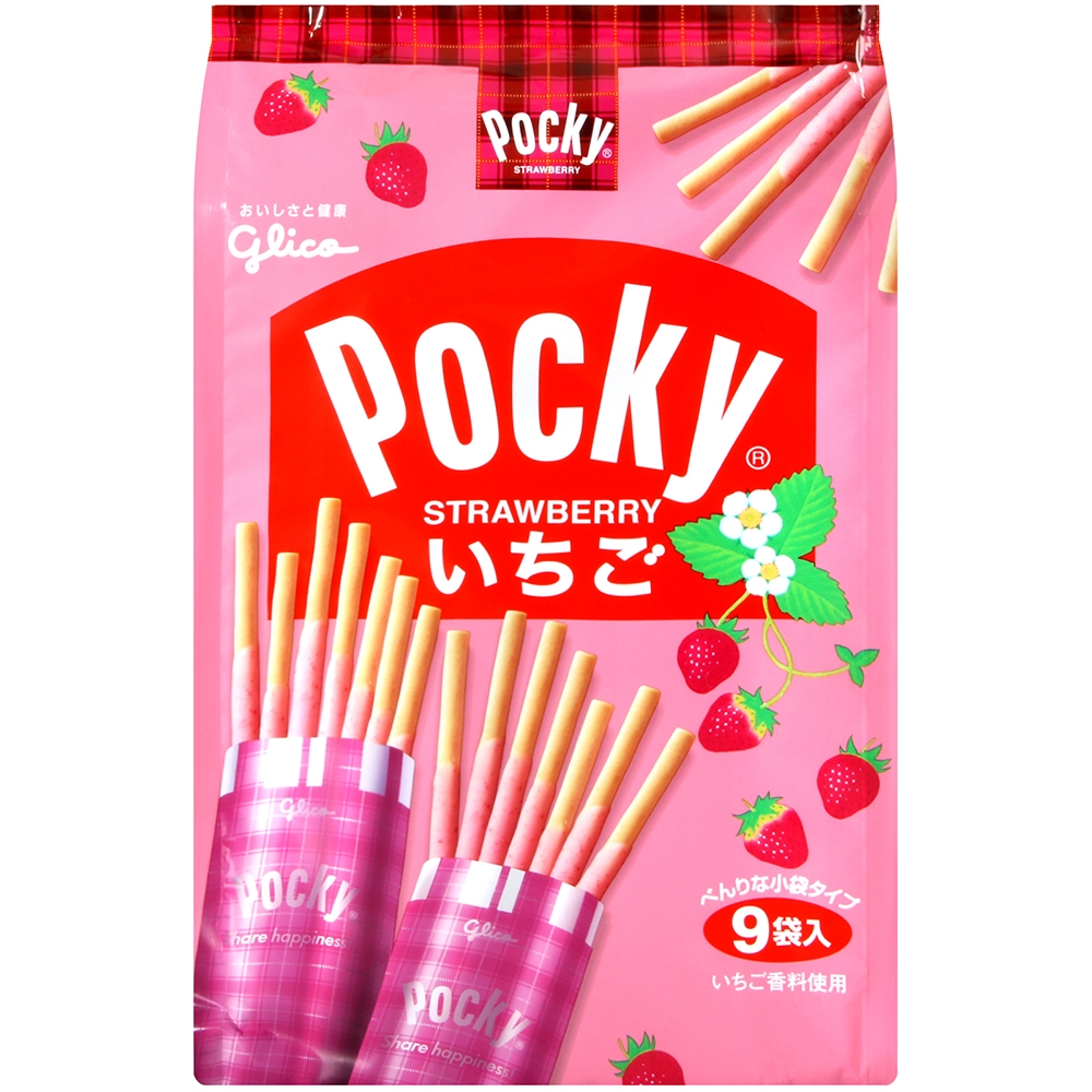 Pocky 草莓風味餅乾棒(9袋)(122.4g)