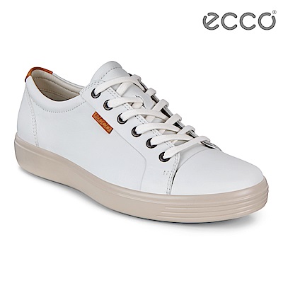 ECCO SOFT 7 M 經典輕巧休閒鞋 男 白