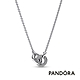 【Pandora官方直營】Pandora Signature Pavé 交織釦環吊墜項鏈 product thumbnail 1