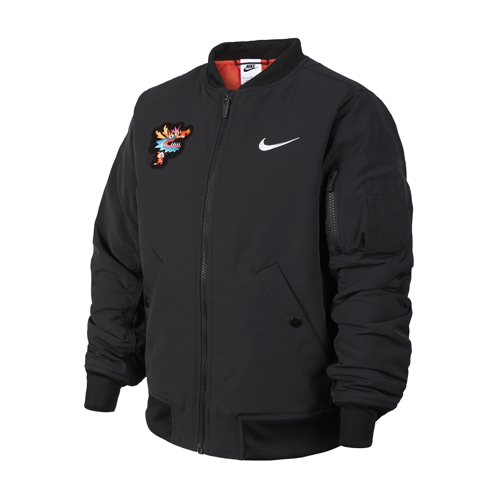 Nike K NSW Cny Varsity Jkt Gcel 大童 黑 龍年 夾克 外套 FZ6416-010