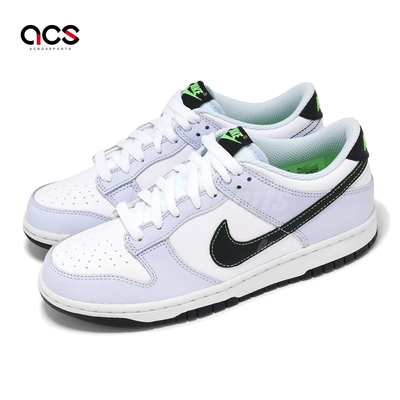 Nike 休閒鞋 Dunk Low GS 大童 女鞋 雲霧灰 黑 亮綠 FB9109-107