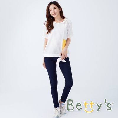 betty’s貝蒂思 修身顯瘦款彈性長褲 (深藍)