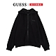 【GUESS】經典字母抽繩連帽外套-黑 product thumbnail 1