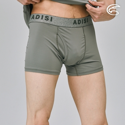 ADISI 男Tactel Pro快乾排汗四角內褲(開檔) AUP2391027 (S-3XL) 中灰