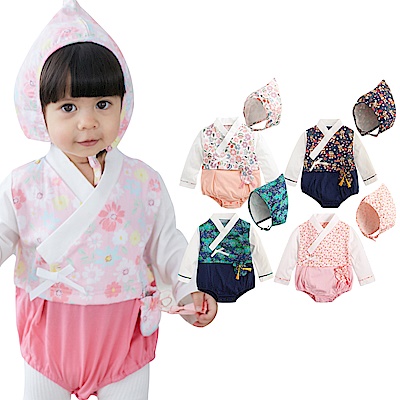 Baby童衣 造型包屁衣 韓風傳統小腰包寶寶爬服附帽子21206