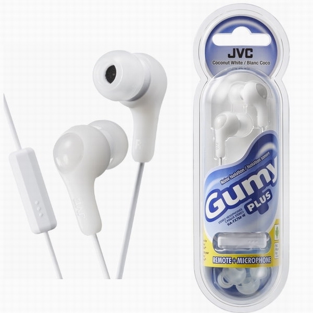 JVC 繽紛果凍系入耳式耳機(附麥克風)HA-FX7M