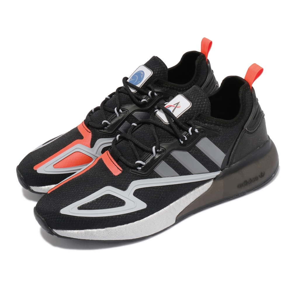 adidas 慢跑鞋 ZX 2K BOOST 運動 男女鞋 海外限定 愛迪達 緩震 NASA 太空 黑 銀 FY5724