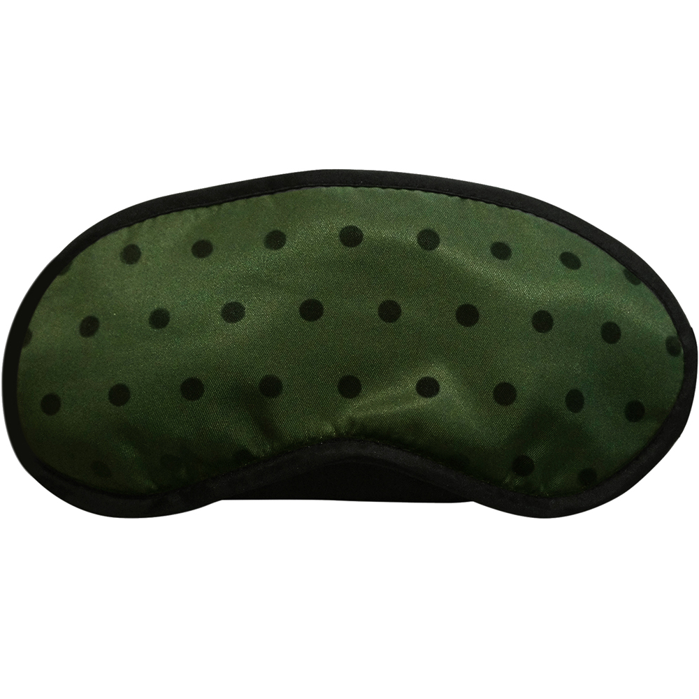 《DQ》舒適旅用眼罩(墨綠黑點) | 睡眠眼罩 遮光眼罩
