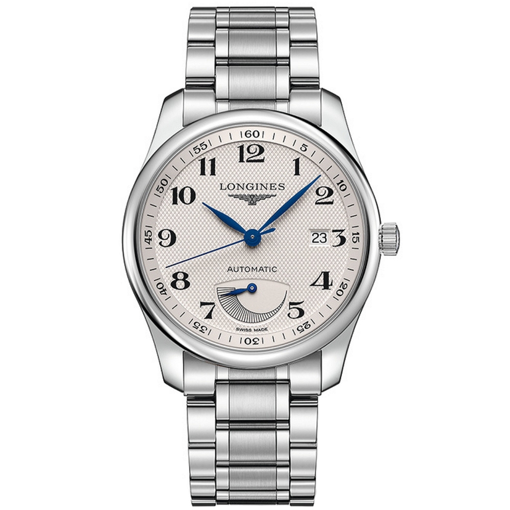 LONGINES 浪琴 官方授權 巨擘系列 經典麥粒紋動力顯示腕錶 新年禮物 40mm / L2.908.4.78.6