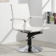 LOGIS邏爵-安菲米皮革低背吧椅 梳妝椅 辦公椅 事務椅-白色 product thumbnail 1
