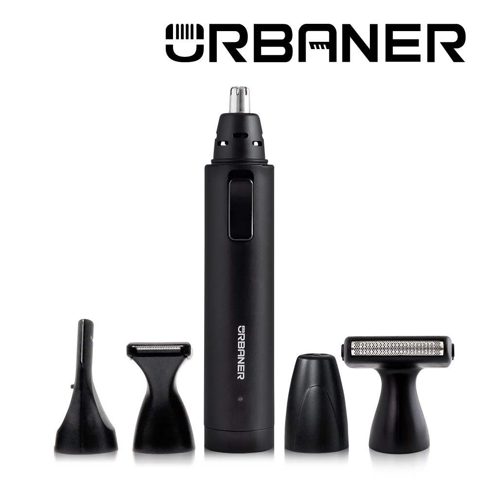 URBANER 奧本 防水充電式四合一修容組(刮鬍/鼻毛/修鬍/修容刀) MB-990