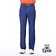 【Lynx Golf】男款吸溼排汗彈性舒適滿版英文字體印花設計平口休閒長褲-深藍色 product thumbnail 2