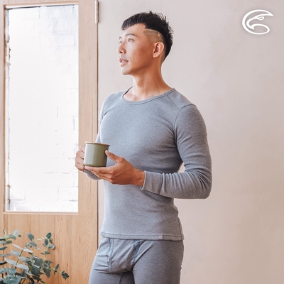 ADISI 男圓領智能抑菌抗靜電保暖衣AU2321033 (S-2XL) 雙色麻灰