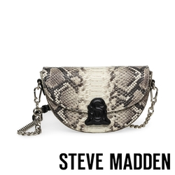 STEVE MADDEN-BTANNER 蛇皮斜背半月包-黑杏色