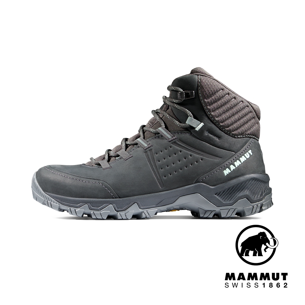 【Mammut 長毛象】Nova IV Mid GTX Women 防水中筒皮革登山鞋 女款 深鋼鐵灰/深玉石綠 #3030-04730