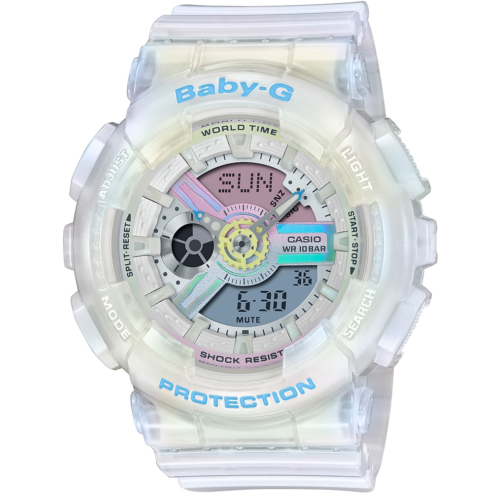 CASIO 卡西歐Baby-G 舞動炫彩半透明計時手錶BA-110PL-7A2 | BABY-G