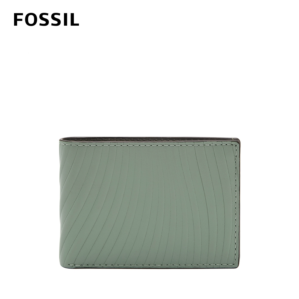 FOSSIL Bronson 輕巧型真皮皮夾-鼠尾草綠色 ML4490343 product image 1