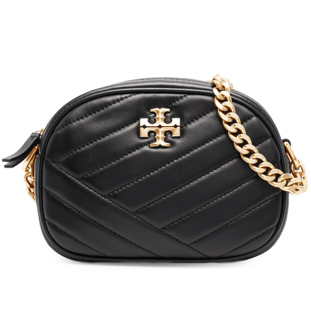 TORY BURCH KIRA 雙T斜紋羊皮鍊帶斜背相機包(小款/經典黑) | 美日精品包/配件| Yahoo奇摩購物中心