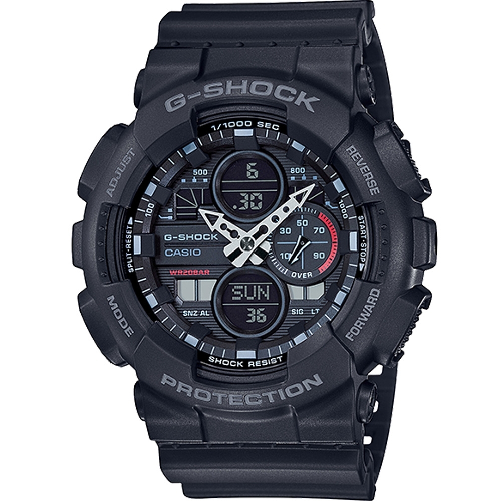 CASIO G-SHOCK 超人氣的雙顯運動錶(GA-140-1A1)