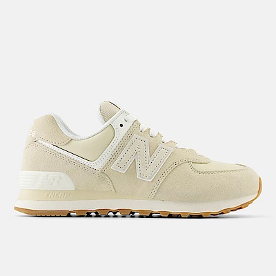 New Balance [WL574QB2] 女 休閒鞋 運動 經典 復古 B楦 NB 574 緩震 麂皮 穿搭 米黃