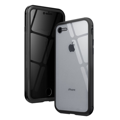 iPhone 7 8 金屬防窺全包磁吸雙面玻璃手機保護殼 7手機殼 8手機殼