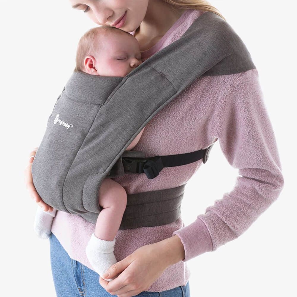 【Ergobaby】Embrace環抱二式初生嬰兒背帶 灰色
