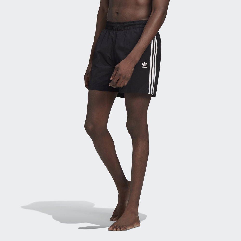 Adidas 3-stripe Swims [GN3523] 男 短褲 運動 休閒 海邊 戲水 國際版 口袋 收納 黑