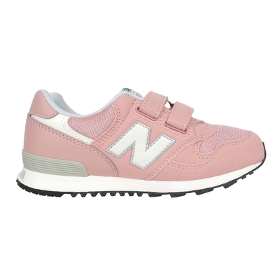 NEWBALANCE 女中童休閒運動鞋-反光 313系列 NB PO313JD 珊瑚粉白