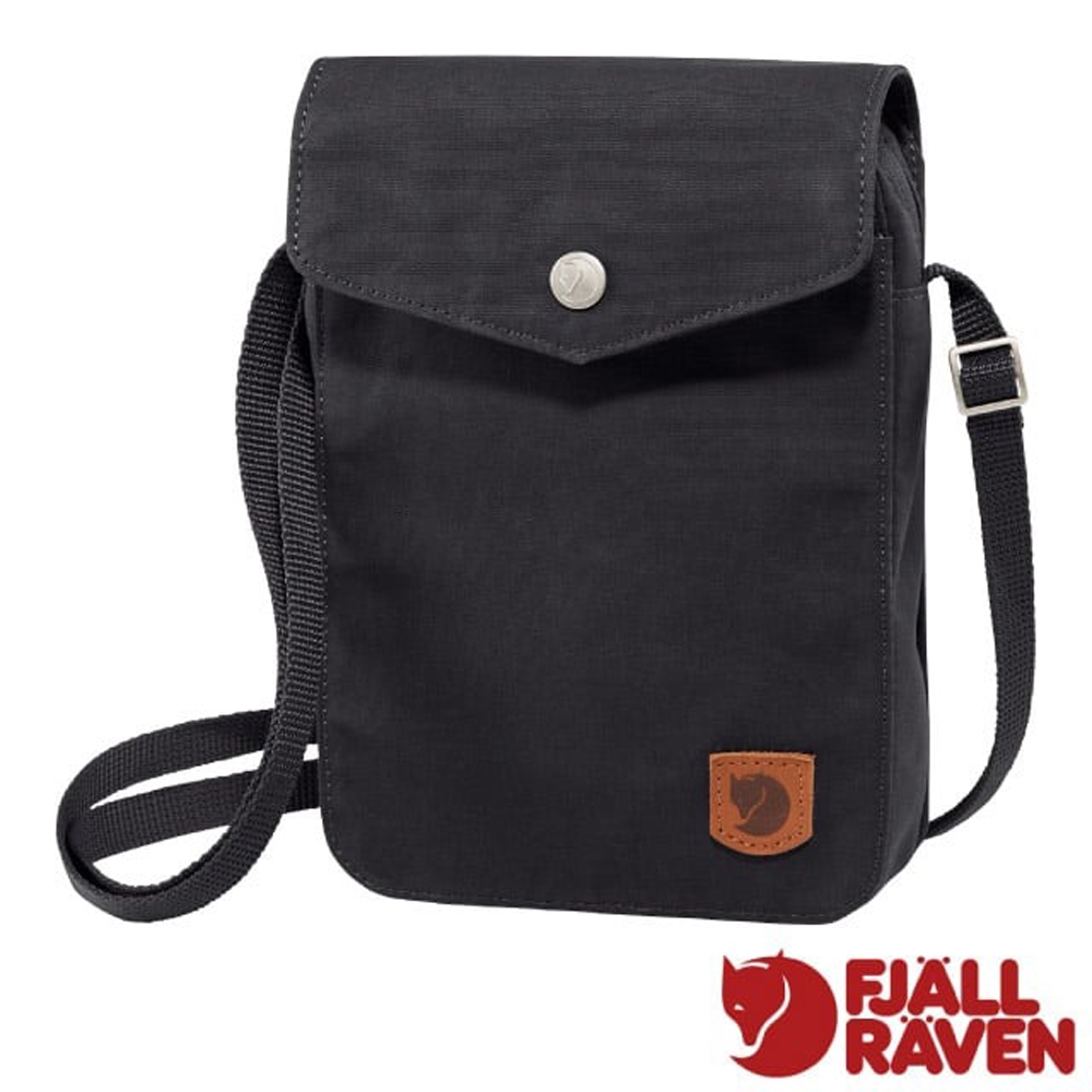 【Fjallraven 北極狐】Greenland Pocket 旅行隨身袋.側背包.斜背包.單肩包.證件錢包_23156-550 黑