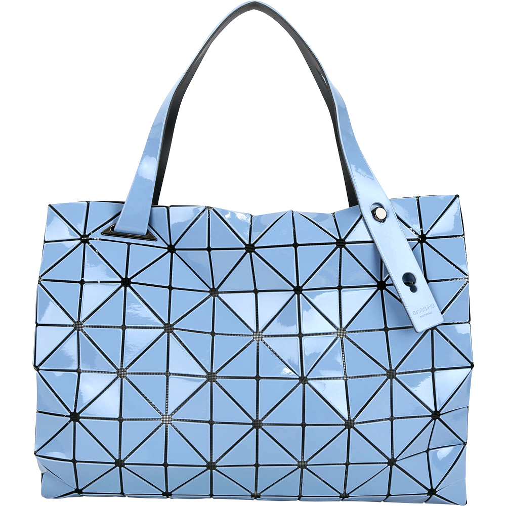 ISSEY MIYAKE 三宅一生BAOBAO 10x8 亮面幾何拉鍊肩背包(藍色) | 購物包 