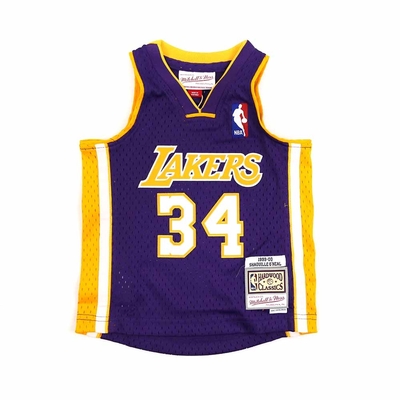 M&N 新生兒 G1 Swingman復古球衣 湖人隊 99-00 Shaquille Oneal #34